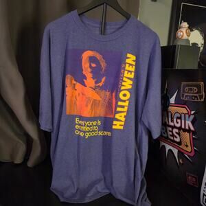 Vintage Halloween (2018) Michael Myers Graphic T-Shirt – Purple – Size 2XL